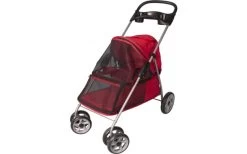 Hondenbuggy 4 Wielen Rood 94 X 46 X 91,5 Cm - Max 10 Kg - Gratis Verzending