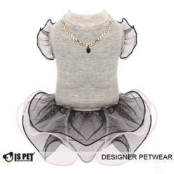 ISPET Jurk Velvet Grijs - Small - Ruglengte 23-25 Cm - In Voorraad