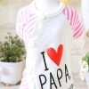 Hondenpyjama Love Papa XS Roze - Ruglengte 21 Cm- In Voorraad