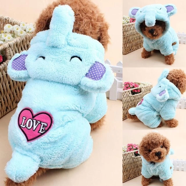 Honden Fleece Jumpsuit Olifant - Medium - Ruglengte 30 Cm - In Voorraad 4 Honden Fleece Jumpsuit Olifant - Medium - Ruglengte 30 Cm - In Voorraad - Afbeelding 2