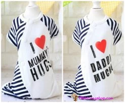 Honden Pajama I Love Daddy - Small - Ruglengte 25 Cm - In Voorraad