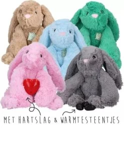 Cozy Dog Bunny Knuffel Met Hartslag
