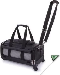 Sherpa Hondendraagtas Ultimate Polyester Zwart 50 X 31 X 26 Cm - Gratis Verzending/UITVERKOCHT