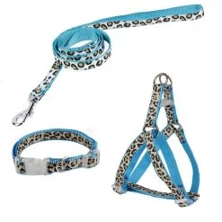 Hondentuig Setje Leopard Blauw XS - In Voorraad