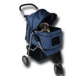 Hondenbuggy Donkerblauw 3 Wielen - Gratis Verzending