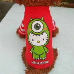 Honden Trui Rood Hello - Medium - Ruglengte 25 Cm - In Voorraad