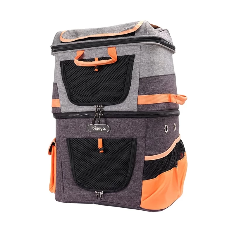 IBIYAYARugzak Two Tier Backpack Orange - Gratis Verzending 5 IBIYAYARugzak Two Tier Backpack Orange - Gratis Verzending - Afbeelding 3