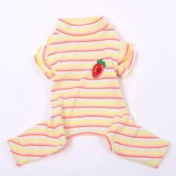 Hondenpyjama Geel Met Aardbei S T/m XXL