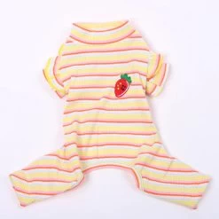 Hondenpyjama Geel Met Aardbei S T/m XXL