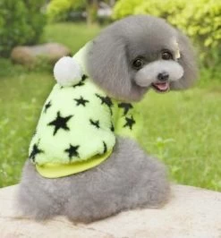 Hondenjas Fleece Groen Medium - Ruglengte 25 Cm - In Voorraad