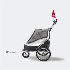 InnoPet Sporty Dog Trailer DeLuxe - Black/Silver -Gratis Verzending