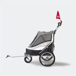 InnoPet Sporty Dog Trailer DeLuxe - Black/Silver -Gratis Verzending