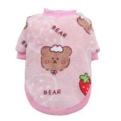 Hondentrui Flanel Beer Roze XS T/m 2XL