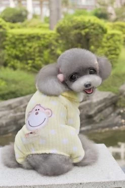 Hondenpakje & Pajama Geel Met Aapje - LARGE -Ruglengte 30 Cm - In Voorraad -Hondenbenodigdheden 5cc239035d76005526b881bd1cb3075ead71a31a 1