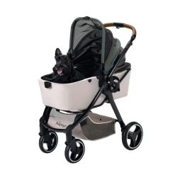 Hondenbuggy Ibiyaya Retro Luxe Stroller - Soft Sage - Gratis Verzending -Hondenbenodigdheden 5d28e61321bff518720aef7674baafe96d7b40e1