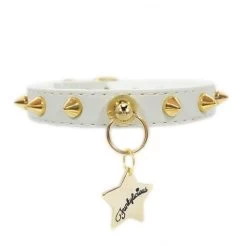 Funkylicious Halsband Baby Punk Gris XXS - Nekomvang 18-22 Cm - In Voorraad