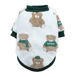 Hondentrui Flanel Beer Groen XS T/m 2XL