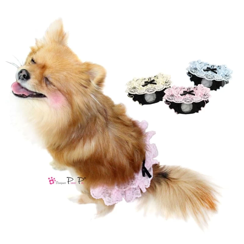 Loopsheid Broekje Pretty Pet Met Blauw Kant Large - Taille 33-44 Cm - In Voorraad 3 Loopsheid Broekje Pretty Pet Met Blauw Kant Large - Taille 33-44 Cm - In Voorraad