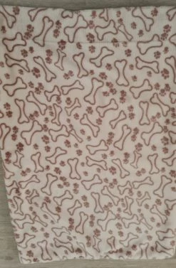 Hondendeken Fleece Kluif Beige/ Bruin 70x50 Cm - IN VOORRAAD