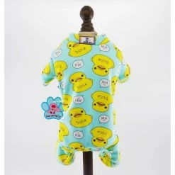 Honden Pyama Eend Blauw - Small - Ruglengte 25 Cm - In Voorraad