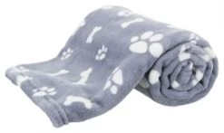 TRIXIE HONDENDEKEN KENNY FLEECE BOT / POOTJES BLAUW 150X100 CM