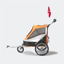 Innopet Sporty Dog Trailer Deluxe-Orange Black- Gratis Verzending - In Voorraad -Hondenbenodigdheden a28d229b7dc0365e2822a6af55a480998f5470cf