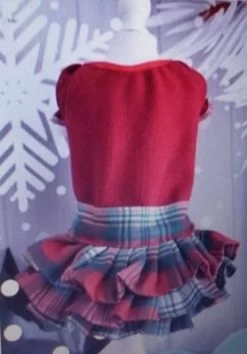 Jurk Rood - Small - Ruglengte 25 Cm - In Voorraad