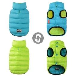 Hondenjas Hola Pet Dubbelzijdig XS T/m XL Blauw/ Groen