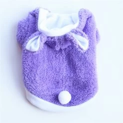 Hondentrui Fleece Met Oortjes Paars - Medium - Ruglengte 30 Cm - IN VOORRAAD