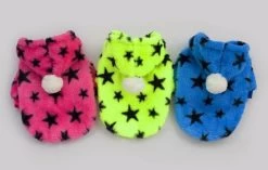 Hondenjas Fleece Blauw Ster Medium - Ruglengte 25 Cm - In Voorraad