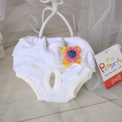 Loopsheidbroekje Wit Little Flower Medium - Taille 30-35 Cm - In Voorraad