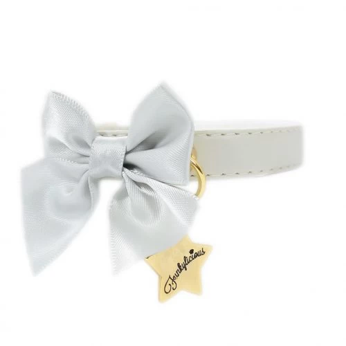 Funkylicious Halsband Romantisch Grijs Small - Nekomvang 23-27 Cm - In Voorraad 3 Funkylicious Halsband Romantisch Grijs Small - Nekomvang 23-27 Cm - In Voorraad