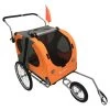 TOPMAST EASY FLOW HONDENFIETSKAR - MET JOGGER FUNCTIE - OPVOUWBAAR - ORANJE - LARGE-Gratis Verzending