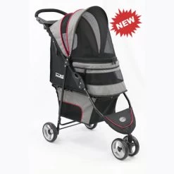 InnoPet Buggy Avenue Shiney Grey /Red Met Gratis Regenhoes- Gratis Verzending