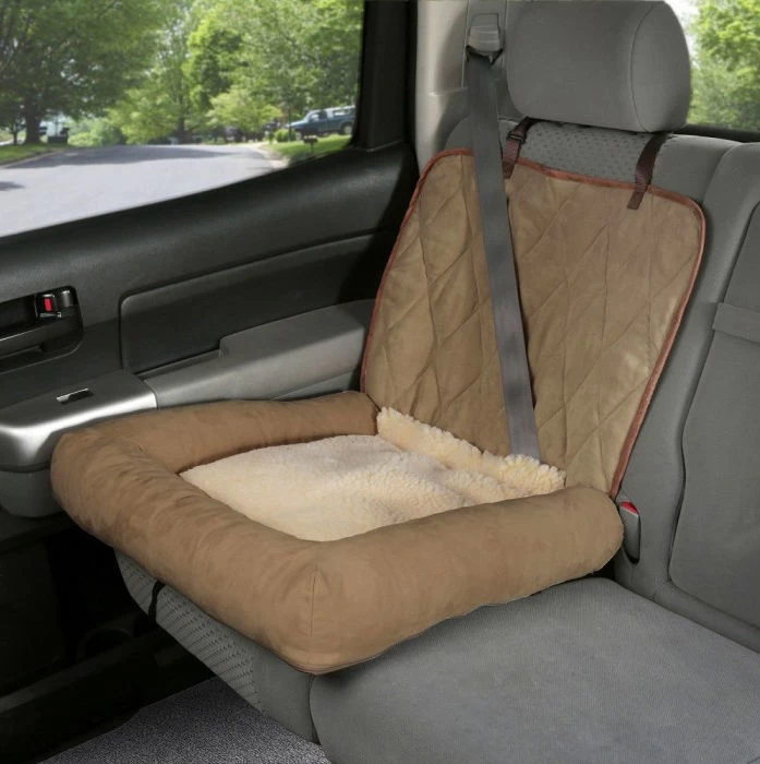 Honden Autokussen Car Cuddler 50x63 Cm Tan - Gratis Verzending 4 Honden Autokussen Car Cuddler 50x63 Cm Tan - Gratis Verzending - Afbeelding 2