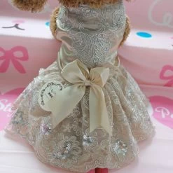 Hondenjurk Fleurtje Champagne XS T/m XL -Hondenbenodigdheden ec973d61966a346fef7df079f7a59064d40c0266