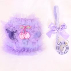 Hondentuigsetje Cherry Paars - XS - Borstomvang 28-32 Cm -In Voorraad