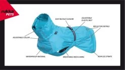 Hondenregenjas RukkaPets Hase Raincoat Turquoise -Hondenbenodigdheden f95f3a9e03a90a203b34e5021b7a92b9a9430793 1